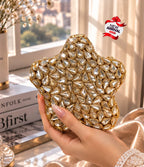 Women's Medium Clutch Bag – Stylish Occasion Handbag (Champagne Gold)