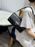 Soft Crossbody Bag for Women & Girls – Dual Strap Design (Black)