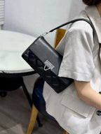 Soft Crossbody Bag for Women & Girls – Dual Strap Design (Black)