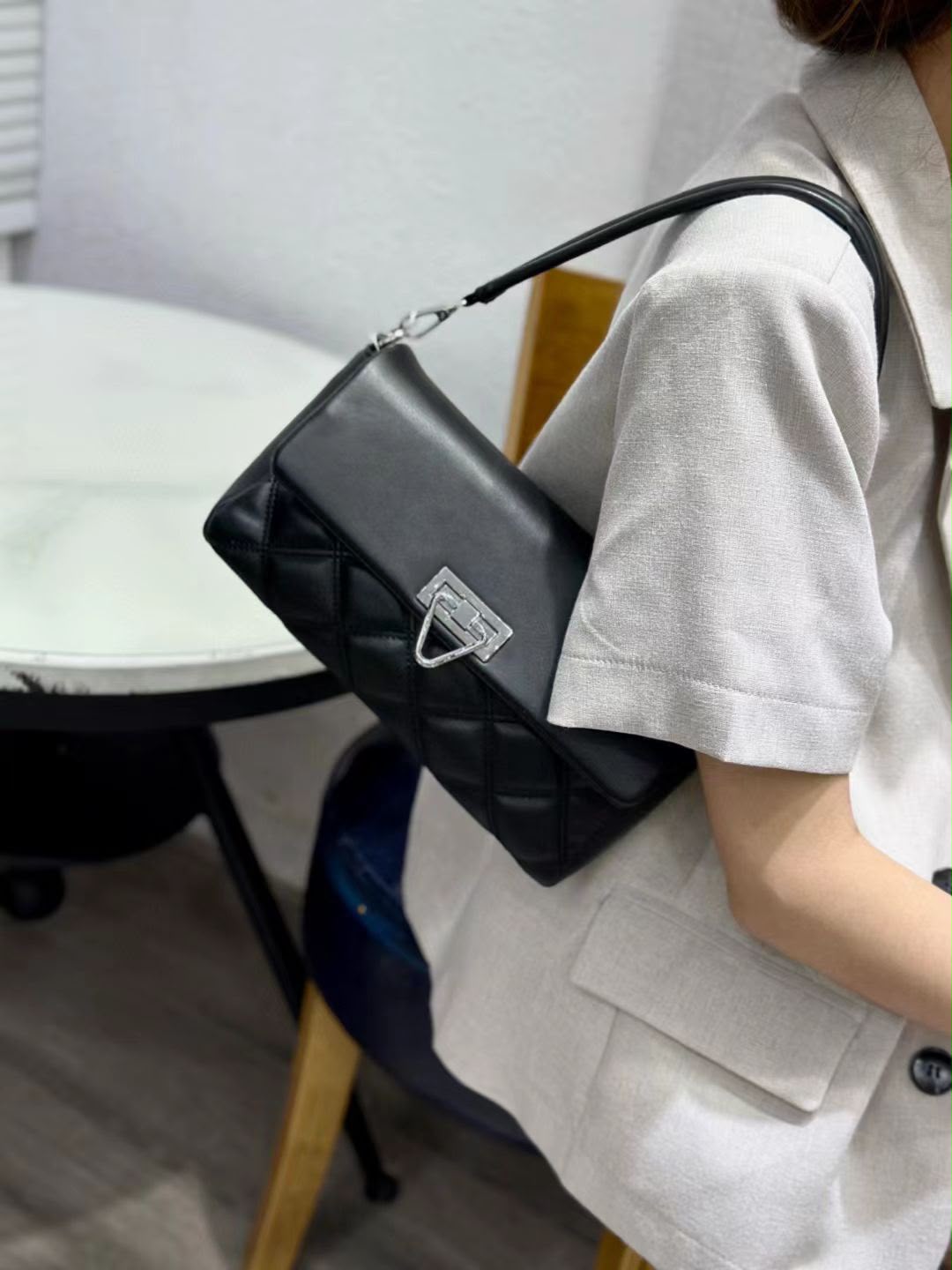 Soft Crossbody Bag for Women & Girls – Dual Strap Design (Black)