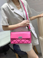 Soft Crossbody Bag for Women & Girls – Dual Strap Design (Pink)