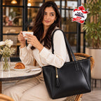 Big Size Tote Bag for Girls – Stylish Large Everyday Tote (Black)
