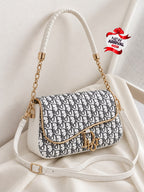 D Crossbody Bag for Girls – Stylish Medium Shoulder Bag (White)