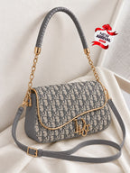 D Crossbody Bag for Girls – Stylish Medium Shoulder Bag (Grey)