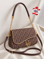 D Crossbody Bag for Girls – Stylish Medium Shoulder Bag (Brown)