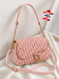 D Crossbody Bag for Girls – Stylish Medium Shoulder Bag (Pink)