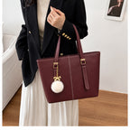 Master Quality PU Tote Bag for Women – Large Everyday Tote (Maroon)