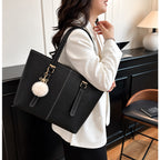 Master Quality PU Tote Bag for Women – Large Everyday Tote (Black)