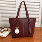 Master Quality PU Tote Bag for Women – Large Everyday Tote (Brown)