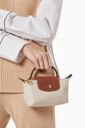 L-C Mini Crossbody Bag for Girls with Long Strap (White)