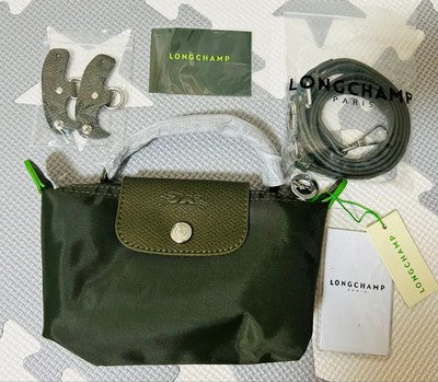 L-C Mini Crossbody Bag for Girls with Long Strap (Green)
