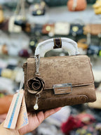 Taihohg Branded Leather Handbag & Crossbody Bag for Women (Brown)