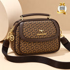Medium Crossbody Bag for Women & Girls – Unique Handle Design (Brown)
