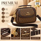 Medium Crossbody Bag for Women & Girls – Unique Handle Design (Brown)