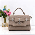 Women's Handbag & Crossbody Bag with Front Lock (Brown)