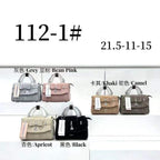 Women's Handbag & Crossbody Bag with Front Lock (Grey)