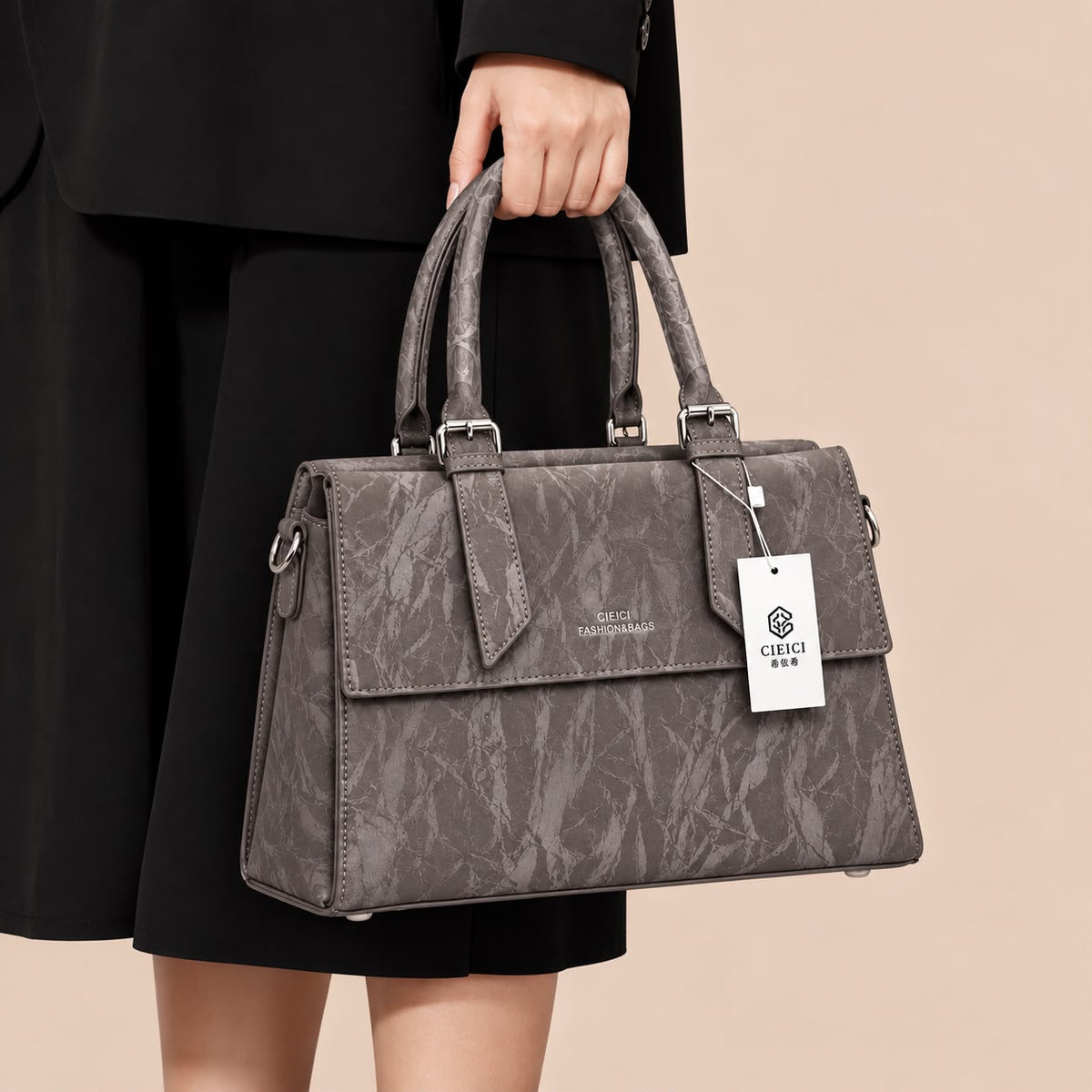 Women's Handbag with Long Strap – Everyday Style (Brown)