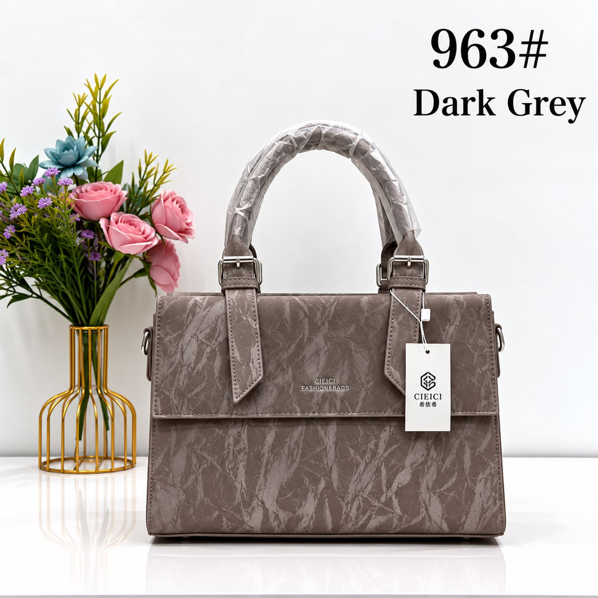 Women's Handbag with Long Strap – Everyday Style (Brown)