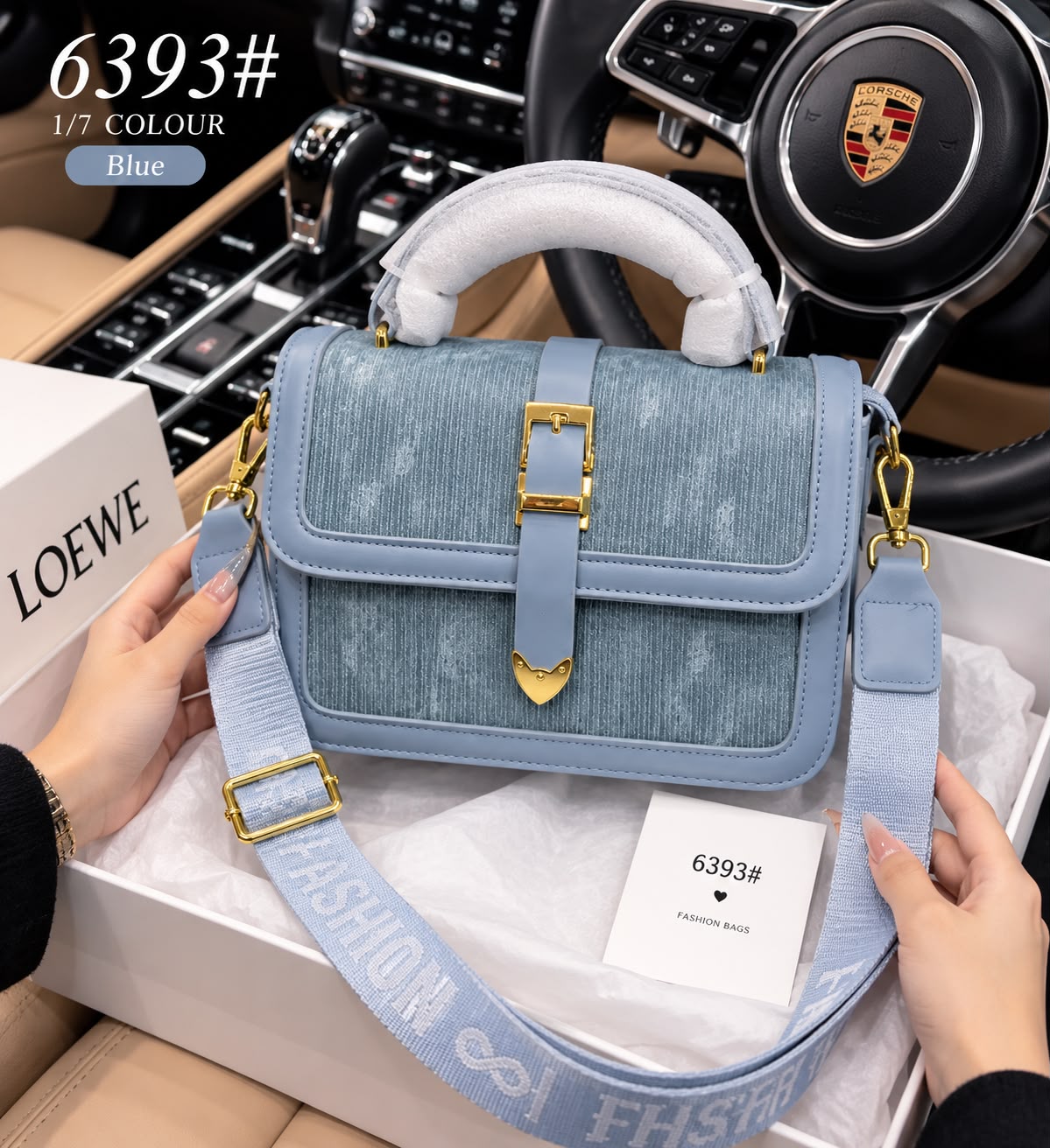 Women's Crossbody Bag with Long Strap – Everyday Style (Blue)