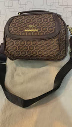 Medium Crossbody Bag for Women & Girls – Unique Handle Design (Brown)